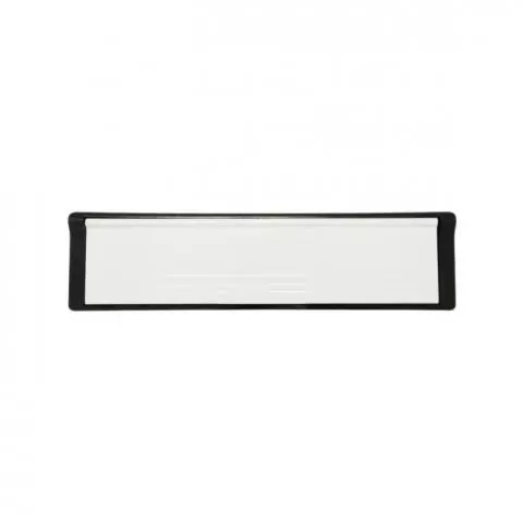 Black Modern 12" Letter Box Letter Plate Set Brushes Timber UPVC Doors UAP D27 