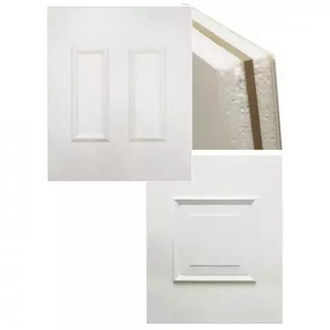 White uPVC Full Door Panel 24mm 790mm X 1930mm. Blackwater Glazed 28mm 
