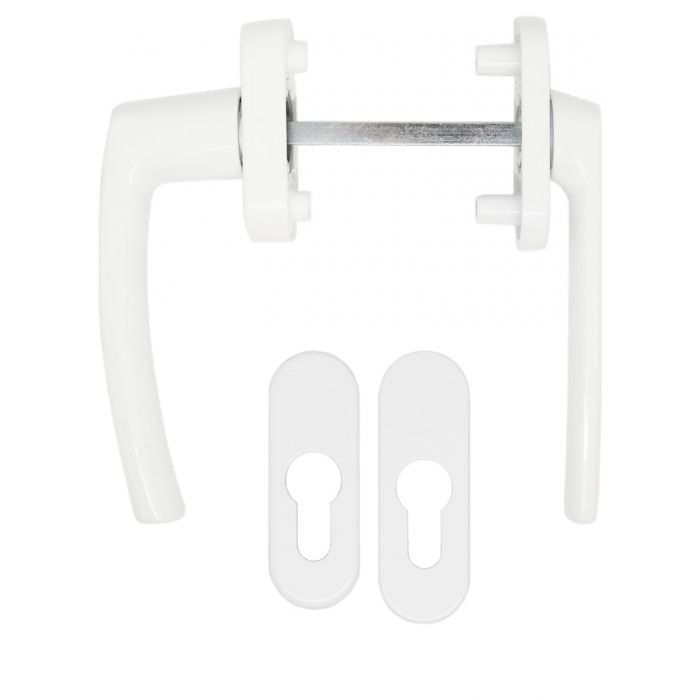 Hoppe Slim Height External Patio Door Handles And Covers White